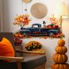 Halloween Motorcar Skeleton Pumpkin Wall Decal For Kitchen And Decor Entryway
