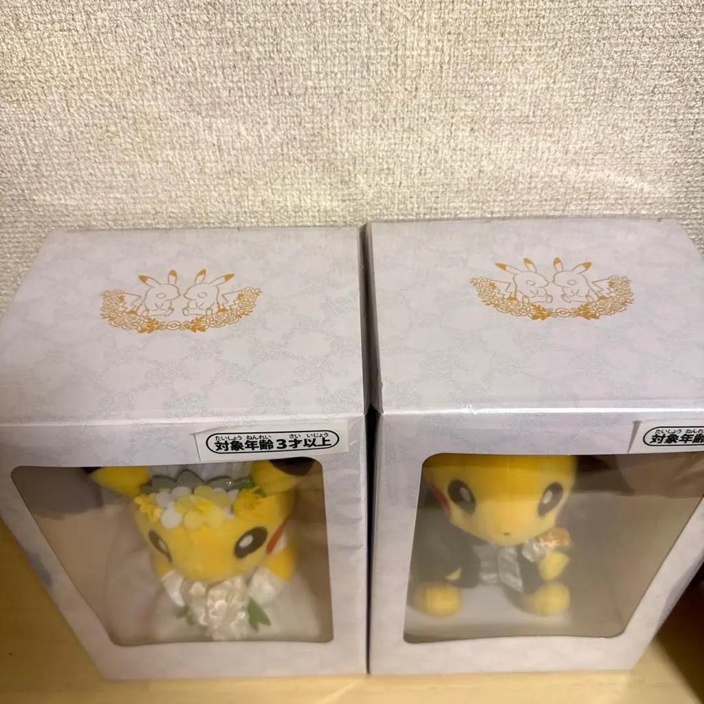 Pokemon Center Garden Wedding Pikachu Male Female Bride Groom Pair Plush
