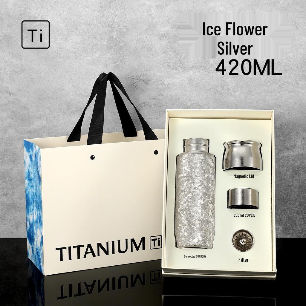 Large Capacity Titanium Insulated Mug with Magnetic Tea Infuser - Double Layer Cup for Women & Men