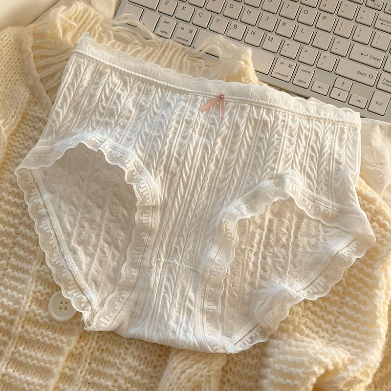 Ladies Spring and Autumn New Sexy Pure Cotton Antibacterial Crotch Waist Triangle Briefs