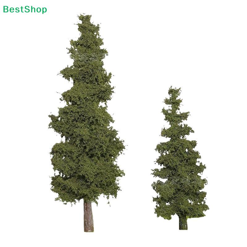 Model Pine Tree Set - 14cm/21cm Artificial Trees for Diorama, Railroad Layout & Architectural Models