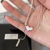 Chaîne de pull longue Pendentif cœur Colliers réglables Pour femmes Mode Nouvelle collection Automne Hiver Bijoux Cadeau Fête Quotidien