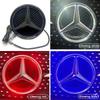 Car Sticker 2025 Hot For Mercedes Benz Car Front Grilled Star Emblem LED Illuminated Logo White Blue Red Light for Mercedes Benz
