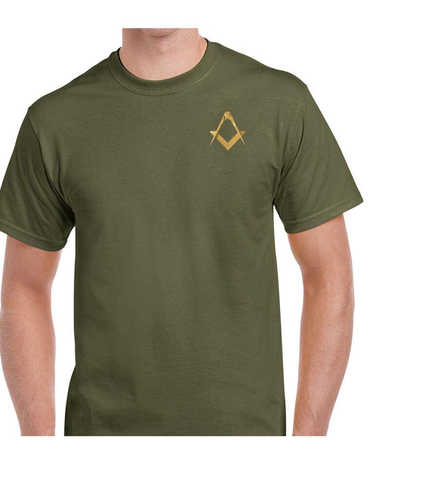 Freemason Square Compass Freemasonry Emblem TShirt 100 Cotton ONeck Summer Short Sleeve Casual Mens Tshirt Size S3XL