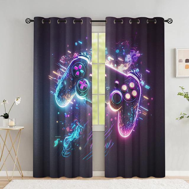 Perdele pentru fereastră pentru jocuri pentru băieți Gamepad pentru adolescenți Perdele opace pentru dormitor Jocuri video Camera de controler Perdele pentru camera de zi