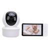 Infant Camera 5 Inch Display Two Way Talk Temperature Humidity Music Wireless Large Wide Angle