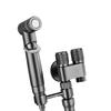 652F Handheld Bidet Sprayer Toilet Bidet Attachment with Double Outlet Valves Handheld Toilet Bidet Faucet Sprayer Enduring