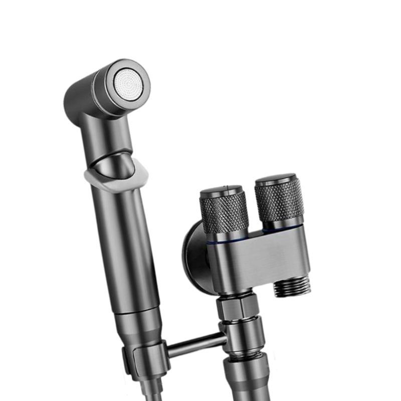 652F Handheld Bidet Sprayer Toilet Bidet Attachment with Double Outlet Valves Handheld Toilet Bidet Faucet Sprayer Enduring