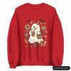 Cute Ghost Pumpkin Spice Latte Pullovers Cozy Halloween Sweatshirt Retro Fall Season Hoodie Autumn Sunflowers Spooky Season Gift