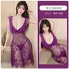 Erotic underwear pure desire wind sexy lace purple royal sister wind perspective woman