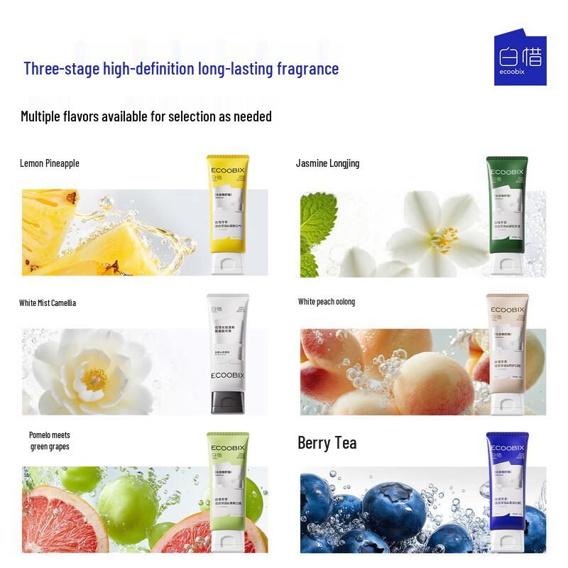 Baixi Amino Acid Fluoride Toothpaste Twin Pack (Longjing Jasmine + White Lightbulb)