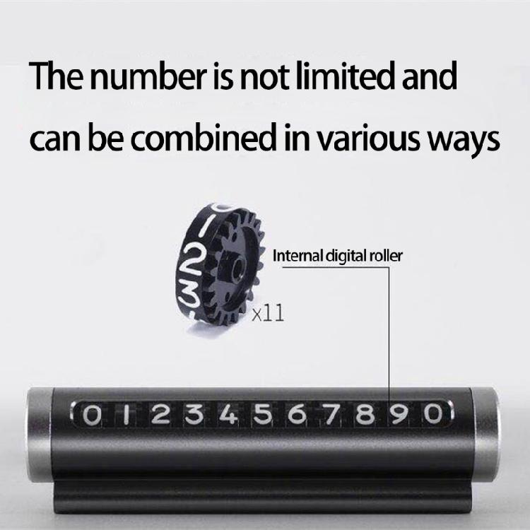 Not Slip Roller Face Temporary Parking Sign Aluminum Car Phone Plate Fade Resistant Car Parking Number Plate Roller