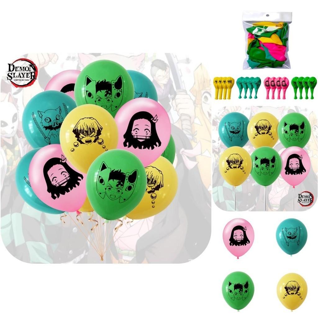 Premium Quality Kimetsu No Yaiba Anime Party Balloons Decorative Latex Balloons