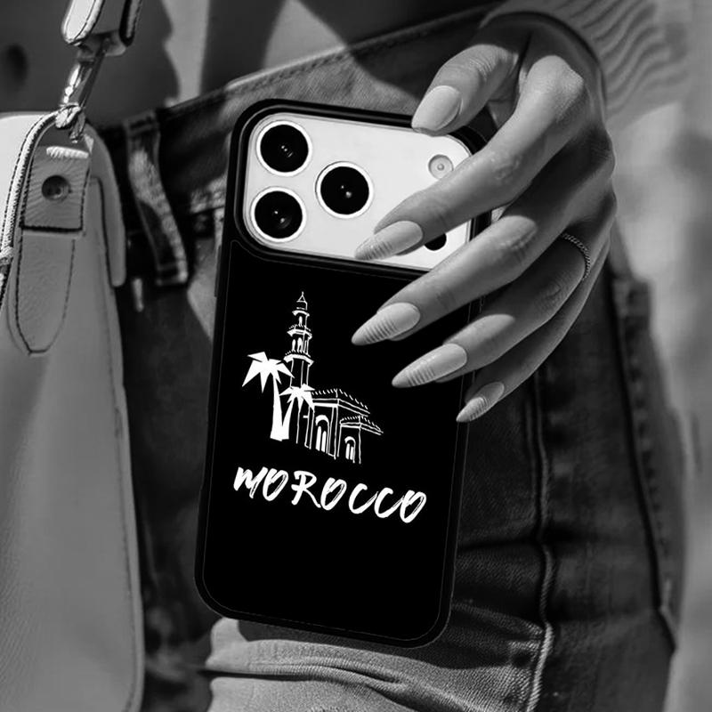 Morocco Map Flag Phone Case For iPhone 17 Air 14 15 13 12 Max Cover For Apple 16e 11 Pro Max Plus Coque