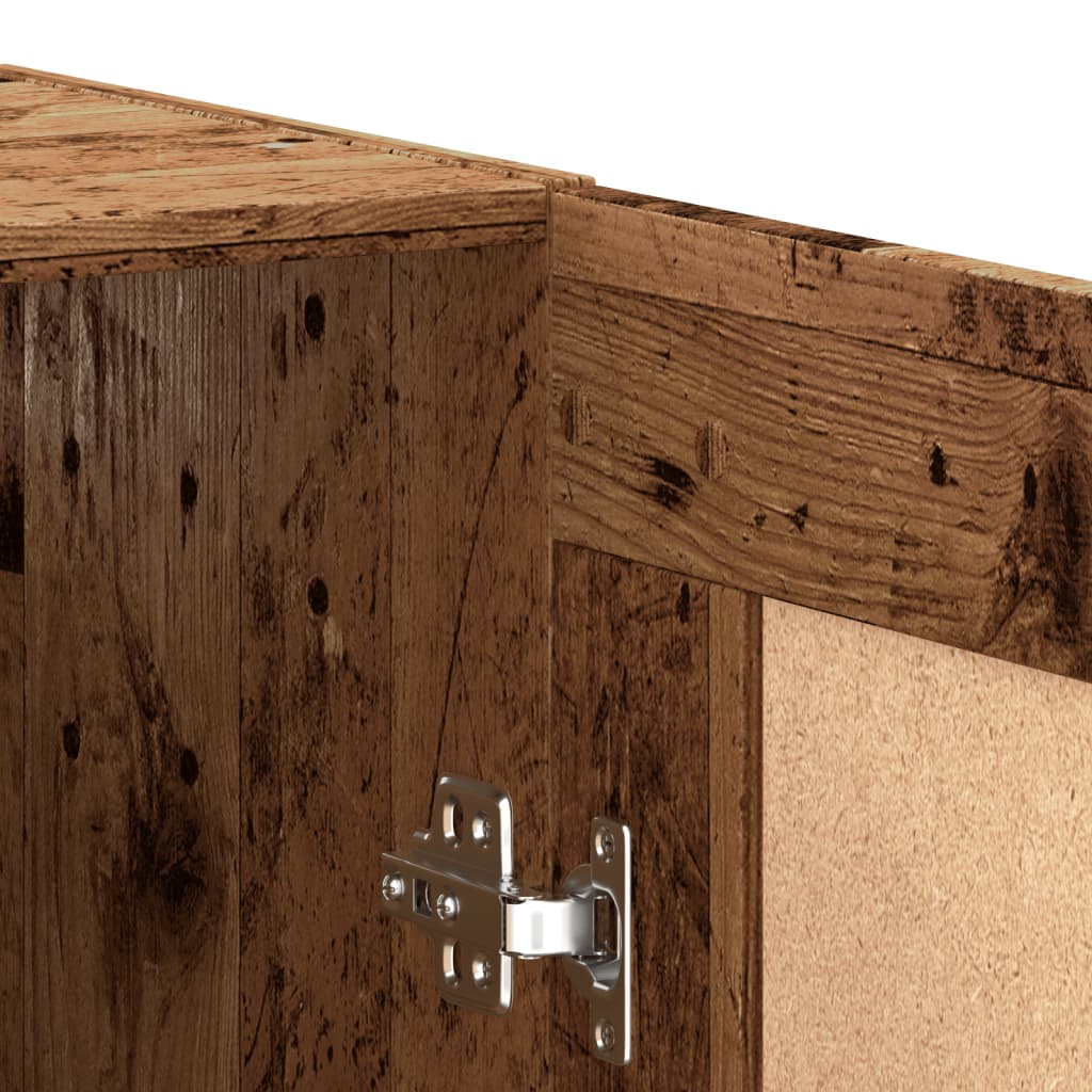Wall Cabinet with Vintage Wood Look 69.5 x 34 x 90 cm Wood Based Material