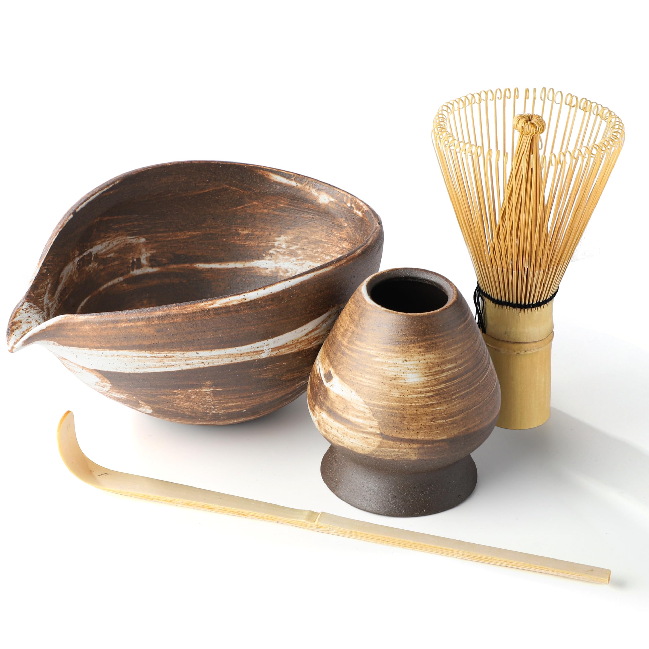 

Набор чаши Катакючи для матча с чайным венчиком и чашаку Полный набор чайной утвари для чайной церемонии Чаша в форме лодки, подставка, 100-стенный венчик, (Чайная ложка) -