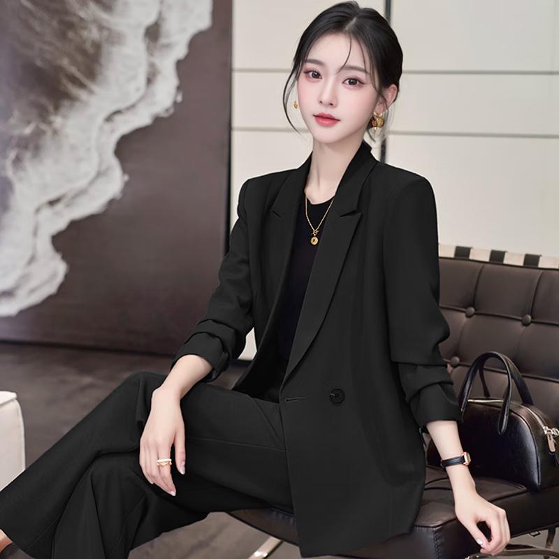 Women's Wrinkle-Free Loose Fit Business Casual Suit Set