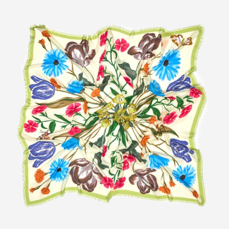 BIMBA Y LOLA Botanical Flower Lime Shawl B256AII002LMF
