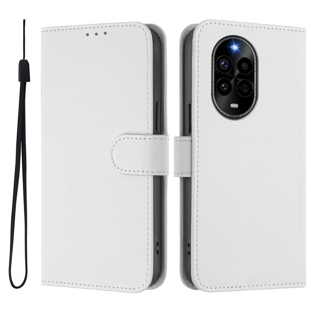 For Huawei nova 13 Pro 5G Case Solid Color Wallet Leather Phone Cover with Strap