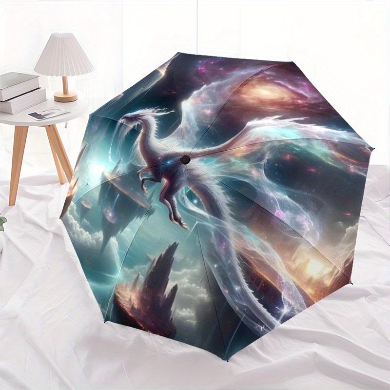 

1pc Dragon s Journey Through Celestial Realms Pattern Automatic Umbrella is Fashionable and Good-Looking, Suitable for Travel and Daily Use R029