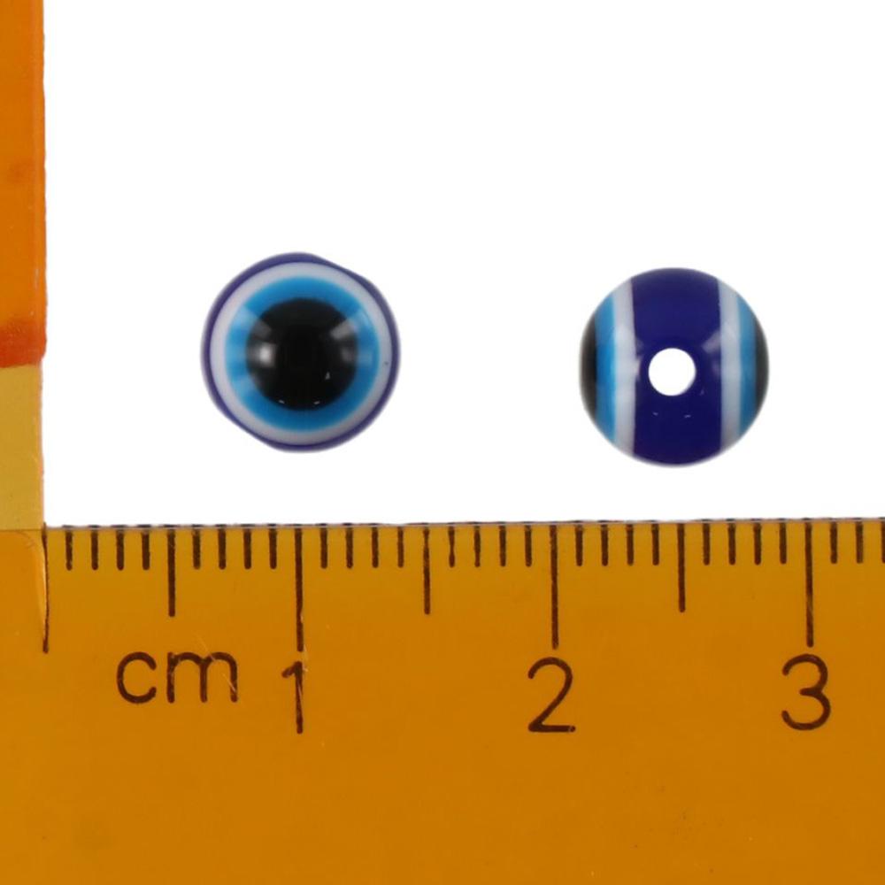150pcs Round Blue Resin Beads Blue Handmade Resin Beads Eye Shape Beads  Home Decoration