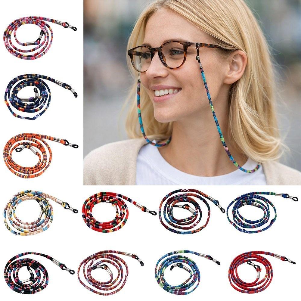 Durable Bohemian Sunglass Chain Neck Cord Adjustable Eyeglass Lanyard Nonslip Anti Drop Glasses Rope Summer