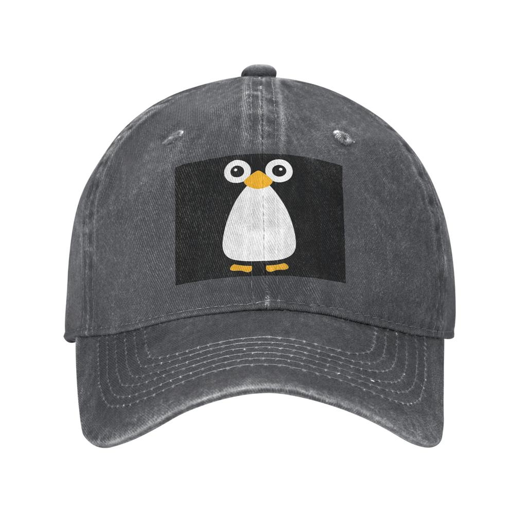 Cute Vector Penguin Denim Cap Casual Baseball Caps Adjustable Hat Summer Unisex Baseball Hats