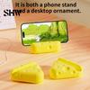 Novelty Cheese Shape Stand 3D Printed Phone Holder, Cute Desktop Stand, Compact Smartphone Portable Cell Holder Stable Dock for Home Office