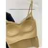 Women's Lace Warm Vest Tank Top - Autumn & Winter Integrated Bra Base Layer