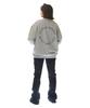 BONIEE [Fleece Lined Selection] Back Circle Typo Graphic Logo Graphic Oversized Sweatshirt Gray