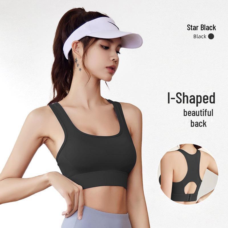 Women's Shockproof High-Impact Nude Sports Bra for Yoga & Running