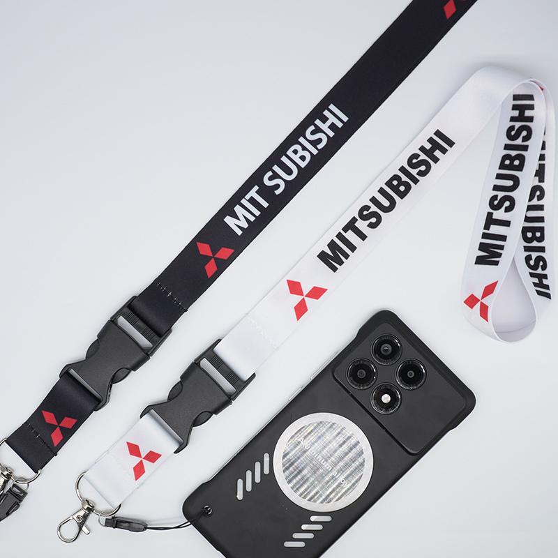Portachiavi per Auto Porta Badge Laccetto per Collo per Cellulare per Mitsubishi Outlander Lancer 10 9 ASX RALLIART Eclipse L200