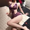 Ye Yu erotic underwear pure lace onesie sexy open crotch free flirting pajamas women 