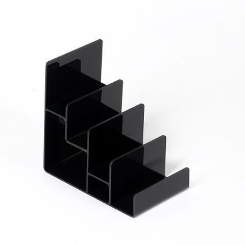 1-9 Tier Clear/Black Acrylic Riser Display Stand for Wallet,Makeup Organizer, Sunglasses,Women Handbag Rack Collection Holder