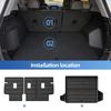 LUCKEASY for GMC Terrain Chevrolet Equinox 2018-2024 Cargo Liner Trunk Mat Protective Backrest Mat TPE Waterproof Black