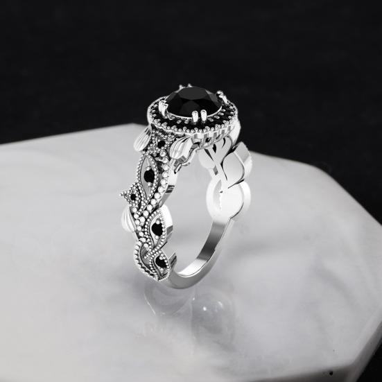 2Pcs Rhinestone Sweet Attractive Geometric Exquisite Sparkling Rings Wedding