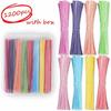 OWLFAVO 1200pcs Polka-Dotted Colourful Plastic Twist Ties with 1 Storage Box, 4 Inch Long 8 Mixed Colors, Bread Bags Ties for Candy Cookies Gift Bags