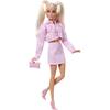 Barbie Deluxe Style Pink Denim Jacket for Dolls Playset Age 4 and Up Pink