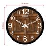 Plastic Silent Movement 12-Inch Designer Analog Wall Clock (Black Frame, 30.48 X 30.48 X 5.02 Cm)