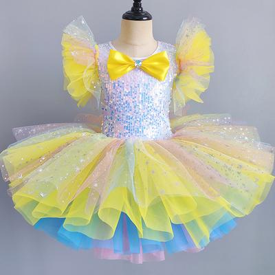 Rosa Gelb Ballett Tutu Kleid Mädchen Tanzröcke Rock Ballett Prinzessin