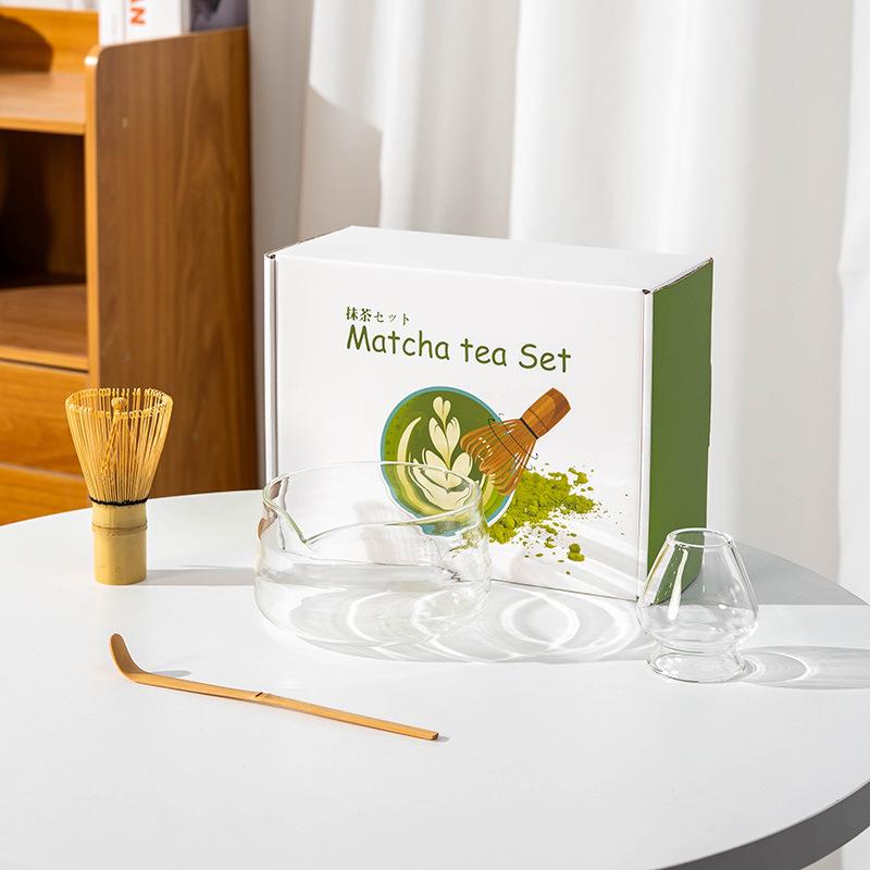 Potbelly Glass Matcha Matcha Bowl Heat-resistant Kung Fu Tea Set Accessories Ceremonial Matchas Mixing Bowl Kitchen tools