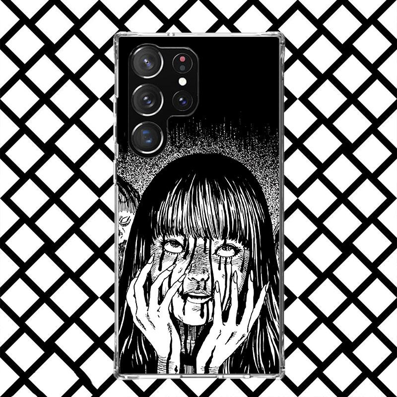 Japanese Horror Comic Anime Phone Case for Samsung Galaxy S26 S25 Edge S24 S23 Ultra S22 Plus S21 FE S20 + Soft Cover Print Fund
