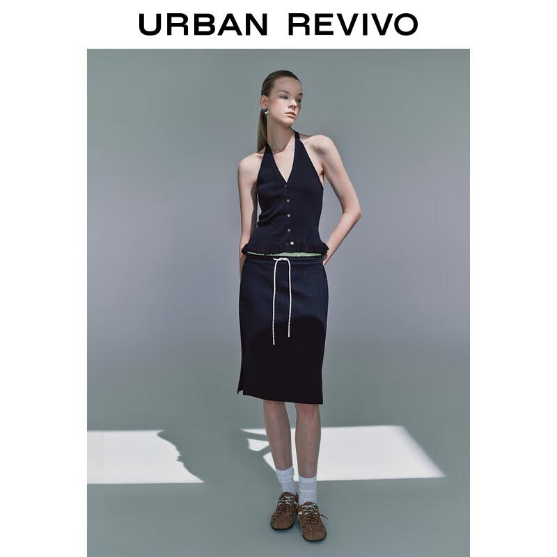 

Женский вязаный кардиган без рукавов с открытой спиной и халтером XL