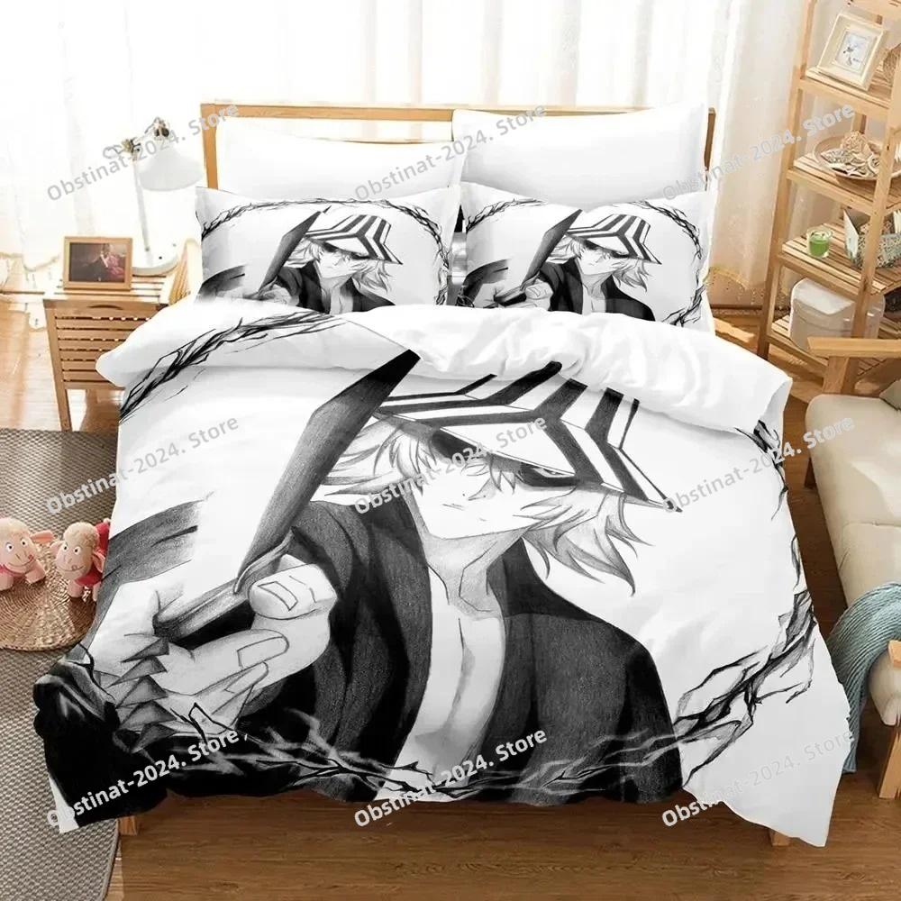 Anime Bleach Urahara Kisuke Ložní souprava Povlak na přikrývku Ložní sada Povlak na přikrývku Povlak na polštář Přikrývka King Queen Size Chlapci Dospělí Ložní prádlo