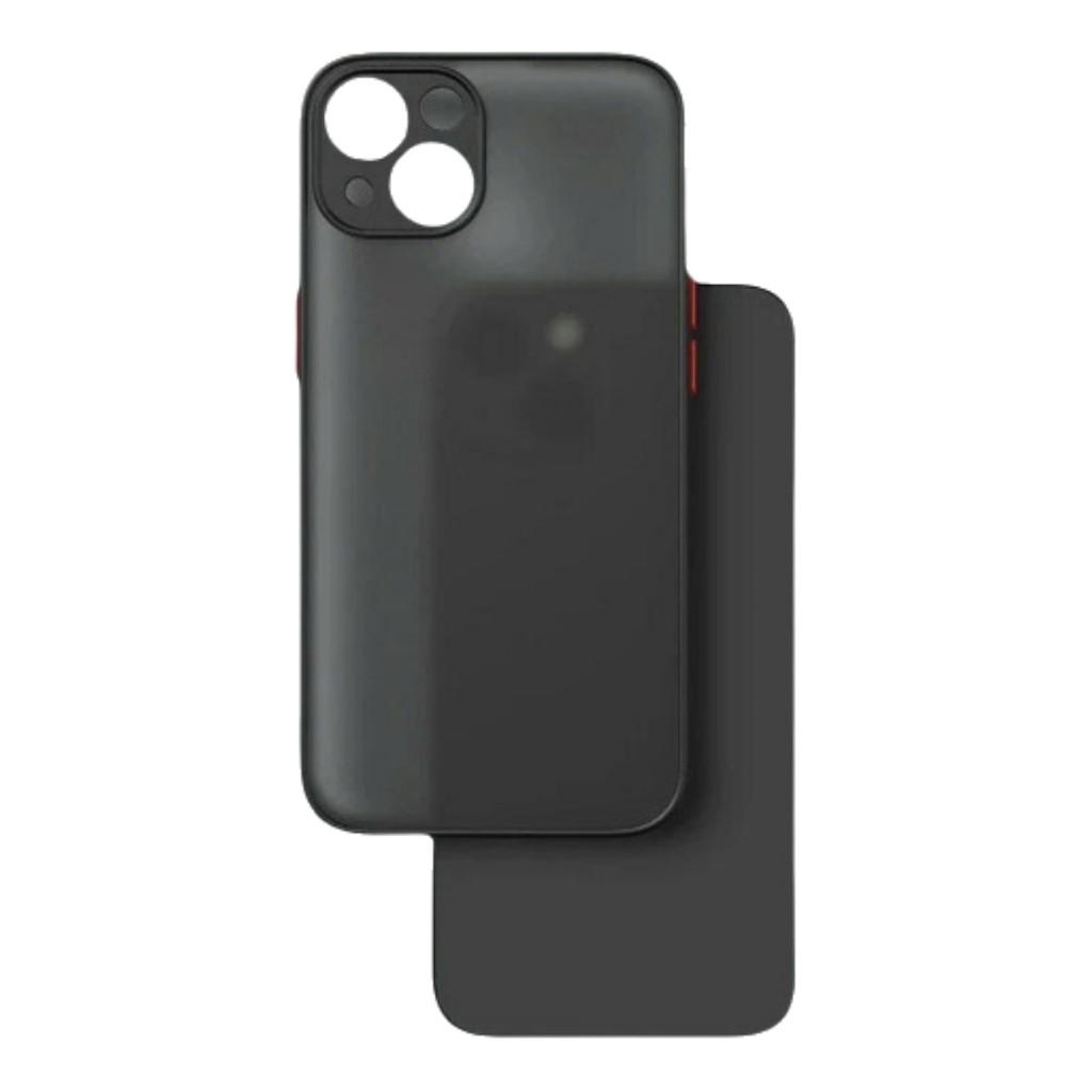 Matte Pc Phone Case For Iphone 15/14 Reflective Of Business Style Black Red Blue