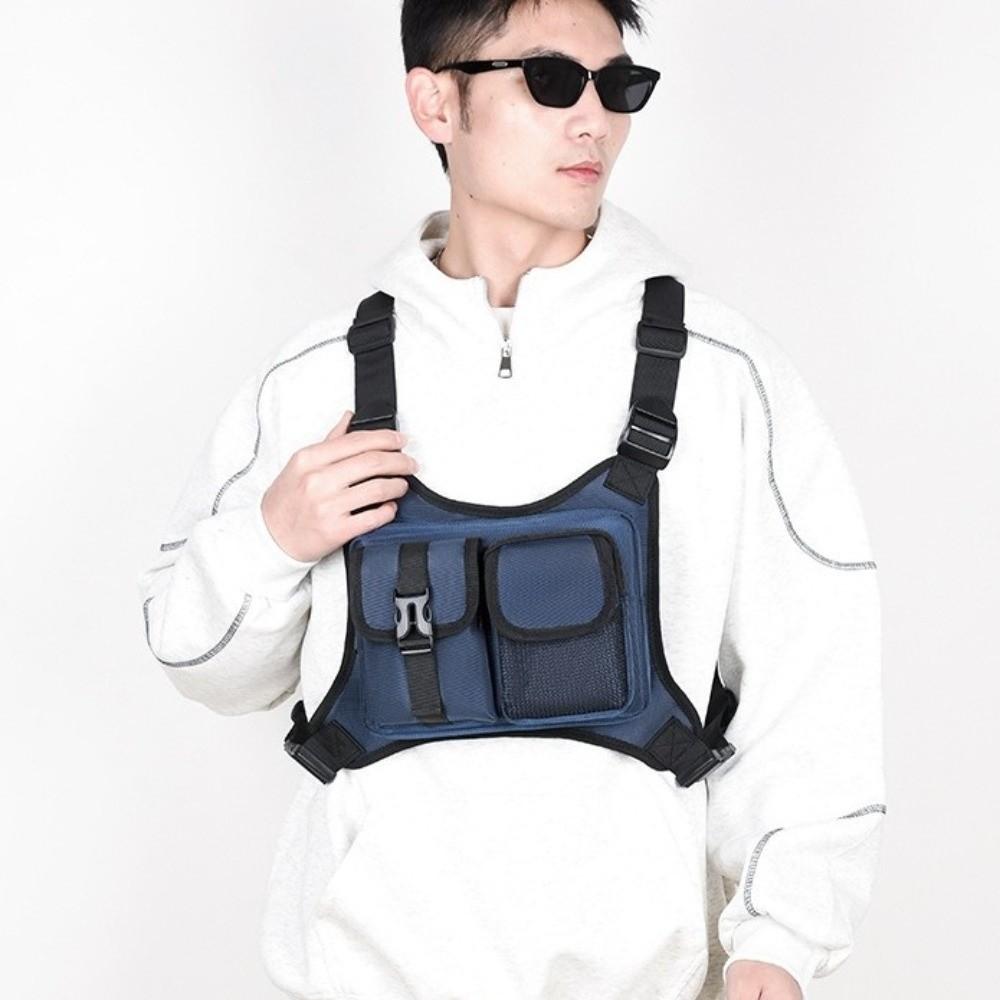 Wear-resistant Sports Chest Bag Waterproof Men Pack Bag Multi-functional Front Chest Pack Cycling