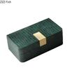 Minimalist Striped Leather Jewelry Boxes Rectangle Cosmetic Jar Dresser Table Desk Decoration Home Exquisite Jewelry Storage Jar