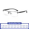 Ultralight Reading Glasses Men Anti-blue Light Metal Half Frame Presbyopia Eyeglasses Frame Men‘s Bussiness Computer Eyewear