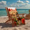 Custom Name Ultra-Soft Beach Towel with Lion Theme,Ideal for Pool - Camping, Diving - Perfect Travel Essential, Vibrant Beach Towel.