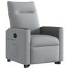 Electric Recliner Chair with Rising Function Light Grey Fabric